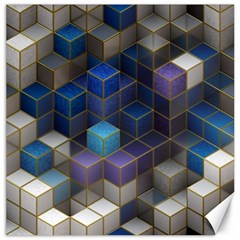 Cube Cubic Design 3d Shape Square Canvas 16  X 16   by Celenk