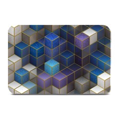 Cube Cubic Design 3d Shape Square Plate Mats by Celenk