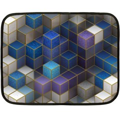 Cube Cubic Design 3d Shape Square Fleece Blanket (mini) by Celenk