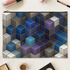 Cube Cubic Design 3d Shape Square Cosmetic Bag (xxxl) 