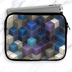 Cube Cubic Design 3d Shape Square Apple Ipad 2/3/4 Zipper Cases by Celenk