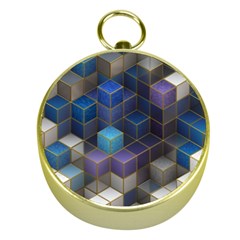 Cube Cubic Design 3d Shape Square Gold Compasses by Celenk