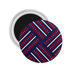 Patriotic Red White Blue Stars 2 25  Magnets by Celenk