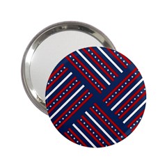 Patriotic Red White Blue Stars 2 25  Handbag Mirrors by Celenk