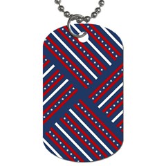 Patriotic Red White Blue Stars Dog Tag (two Sides) by Celenk