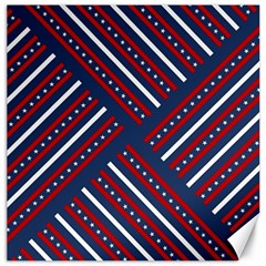 Patriotic Red White Blue Stars Canvas 12  X 12   by Celenk