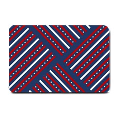 Patriotic Red White Blue Stars Small Doormat  by Celenk