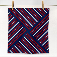 Patriotic Red White Blue Stars Face Towel by Celenk