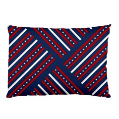 Patriotic Red White Blue Stars Pillow Case by Celenk