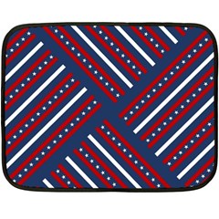 Patriotic Red White Blue Stars Fleece Blanket (mini) by Celenk