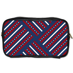 Patriotic Red White Blue Stars Toiletries Bags by Celenk