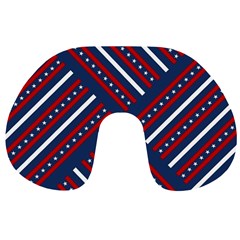 Patriotic Red White Blue Stars Travel Neck Pillows by Celenk