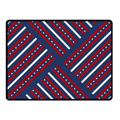 Patriotic Red White Blue Stars Double Sided Fleece Blanket (small)  by Celenk