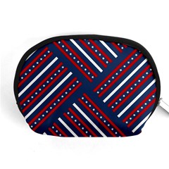 Patriotic Red White Blue Stars Accessory Pouches (medium)  by Celenk