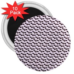 Halloween Lilac Paper Pattern 3  Magnets (10 Pack)  by Celenk