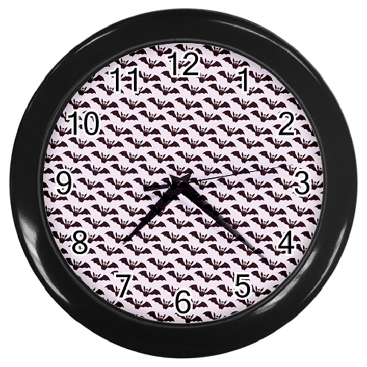 Halloween Lilac Paper Pattern Wall Clocks (Black)