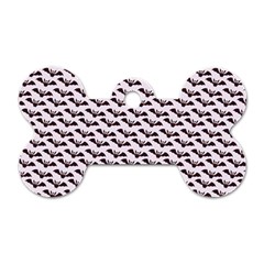 Halloween Lilac Paper Pattern Dog Tag Bone (Two Sides)