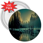 Yosemite Park Landscape Sunrise 3  Buttons (100 pack)  Front