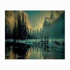 Yosemite Park Landscape Sunrise Small Glasses Cloth by Celenk