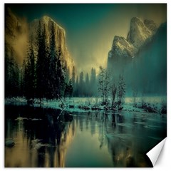 Yosemite Park Landscape Sunrise Canvas 12  X 12   by Celenk