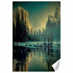 Yosemite Park Landscape Sunrise Canvas 12  X 18   by Celenk