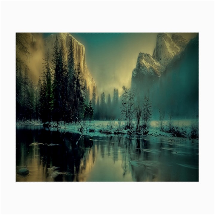 Yosemite Park Landscape Sunrise Small Glasses Cloth (2-Side)