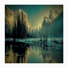 Yosemite Park Landscape Sunrise Medium Glasses Cloth (2-side) by Celenk