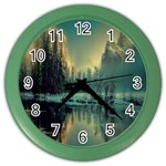 Yosemite Park Landscape Sunrise Color Wall Clocks Front