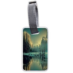 Yosemite Park Landscape Sunrise Luggage Tags (one Side)  by Celenk