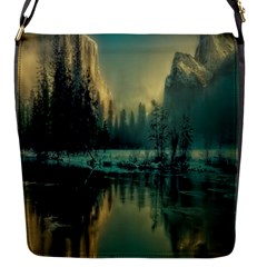 Yosemite Park Landscape Sunrise Flap Messenger Bag (s) by Celenk