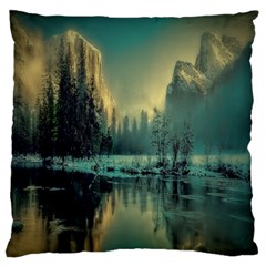 Yosemite Park Landscape Sunrise Standard Flano Cushion Case (one Side) by Celenk