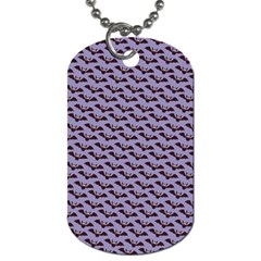 Bat Halloween Lilac Paper Pattern Dog Tag (one Side) by Celenk