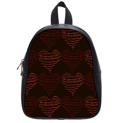 Heart Seamless Background Figure School Bag (small) by Celenk