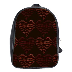 Heart Seamless Background Figure School Bag (xl) by Celenk