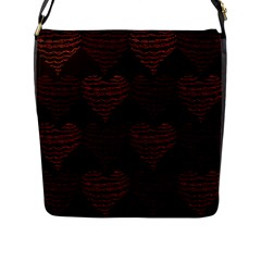 Heart Seamless Background Figure Flap Messenger Bag (l) 