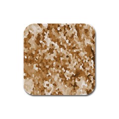 Texture Background Backdrop Brown Rubber Square Coaster (4 pack) 