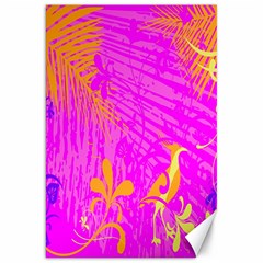 Spring Tropical Floral Palm Bird Canvas 20  X 30   by Celenk