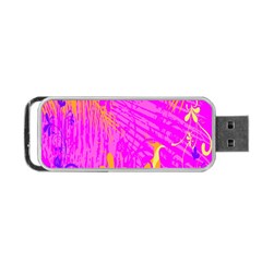 Spring Tropical Floral Palm Bird Portable Usb Flash (one Side) by Celenk