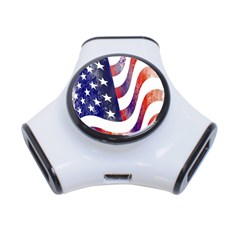 Usa Flag America American 3-port Usb Hub by Celenk