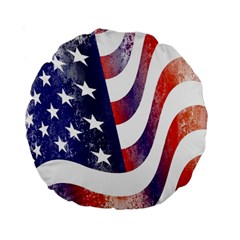 Usa Flag America American Standard 15  Premium Round Cushions by Celenk