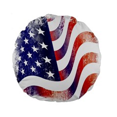 Usa Flag America American Standard 15  Premium Flano Round Cushions by Celenk