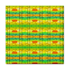 Birds Beach Sun Abstract Pattern Tile Coasters