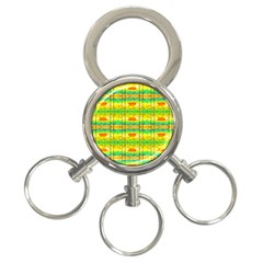 Birds Beach Sun Abstract Pattern 3-ring Key Chains by Celenk