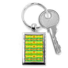 Birds Beach Sun Abstract Pattern Key Chains (rectangle)  by Celenk