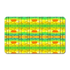 Birds Beach Sun Abstract Pattern Magnet (Rectangular)