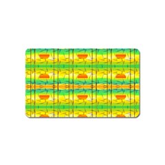 Birds Beach Sun Abstract Pattern Magnet (name Card) by Celenk