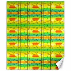 Birds Beach Sun Abstract Pattern Canvas 8  x 10 