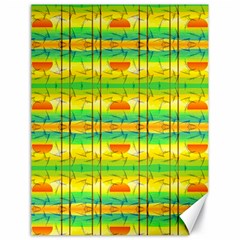 Birds Beach Sun Abstract Pattern Canvas 18  X 24   by Celenk