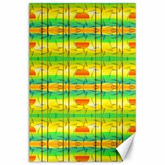 Birds Beach Sun Abstract Pattern Canvas 24  x 36 