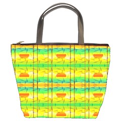 Birds Beach Sun Abstract Pattern Bucket Bags